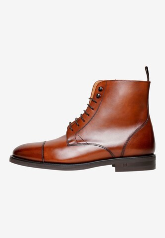 Henry Stevens Lace-Up Boots 'Winston CDB' in Brown