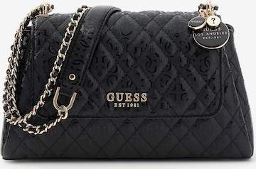 GUESS Olkalaukku värissä musta: etupuoli