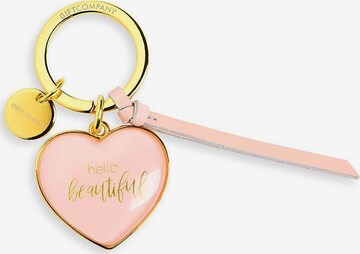 Depot Key Ring 'Hello Beautiful' in Pink: front