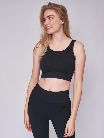 Low Support Soutien-gorge de sport 'Seamless Essential' Fortex Fitness en gris : devant