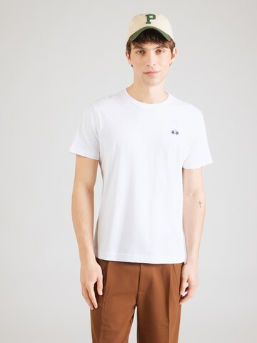 Tricou de la La Martina pe alb: față