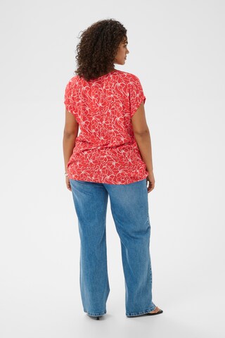KAFFE CURVE Bluse 'KCVilana Ami' in Rot