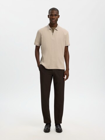 T-Shirt 'SLHFave' SELECTED en beige