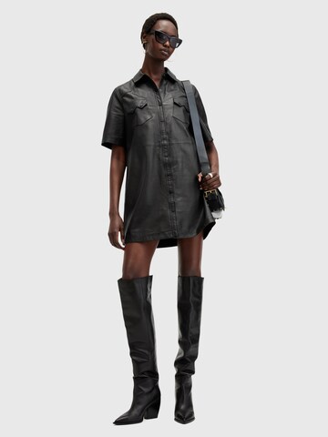 AllSaints - Vestido camisero 'ROCK' en negro