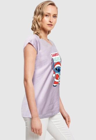 ABSOLUTE CULT Shirt 'Lilo And Stitch - Santa Is Here' in Purple