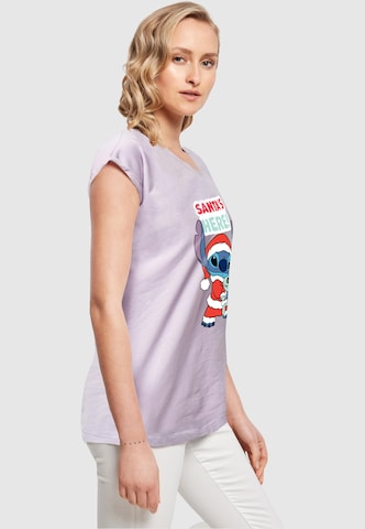 ABSOLUTE CULT Shirt 'Lilo And Stitch - Santa Is Here' in Lila