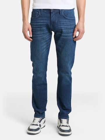 TOM TAILOR DENIM Slimfit Jeans 'Piers' in Blauw: voorkant