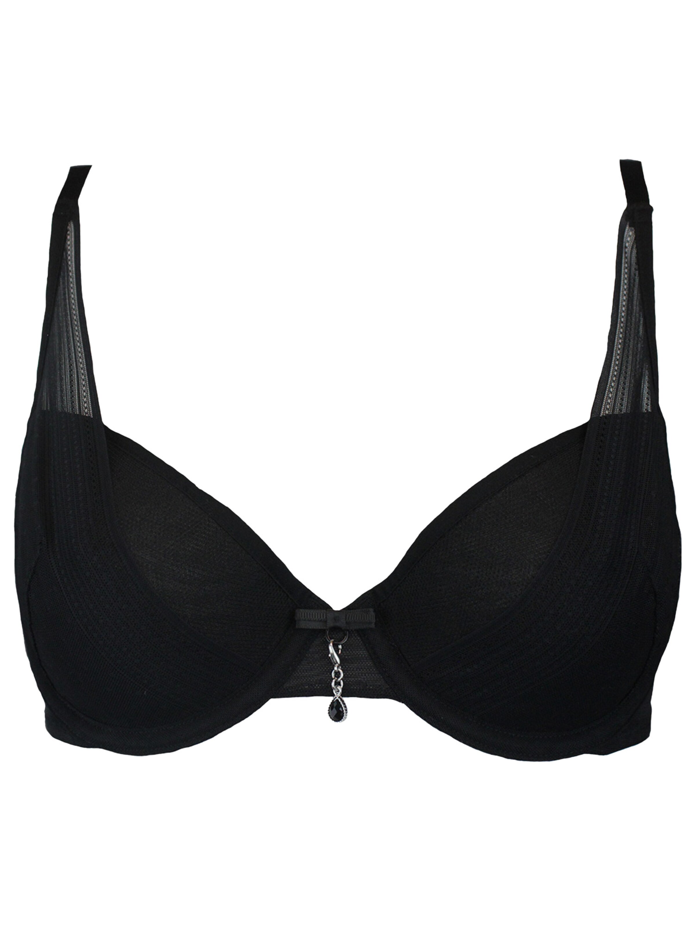 SugarShape T-shirt Bra 'Airyn' in Black: front