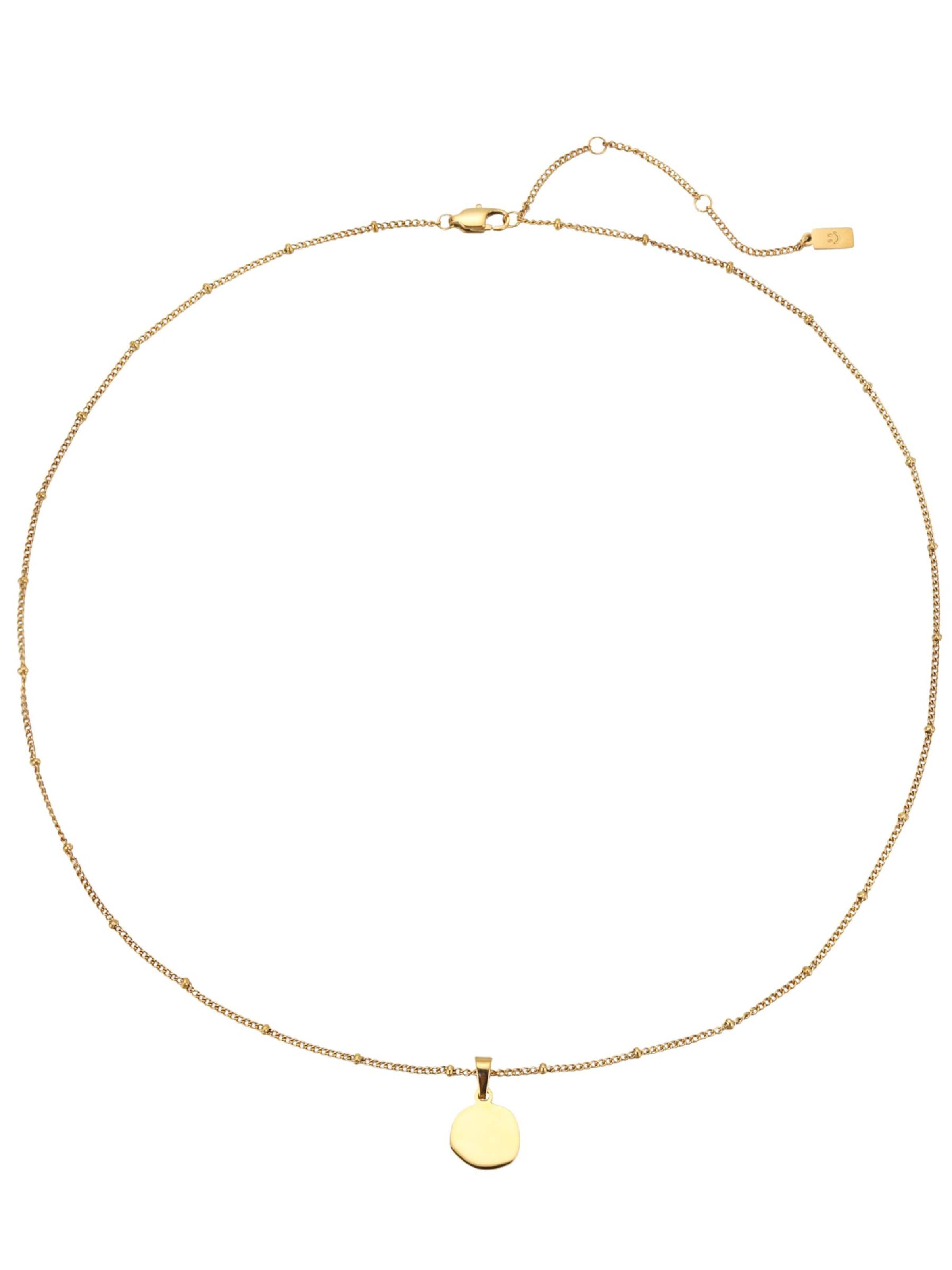Hey Happiness Ketting 'Irregular Disc Pendant' in Goud