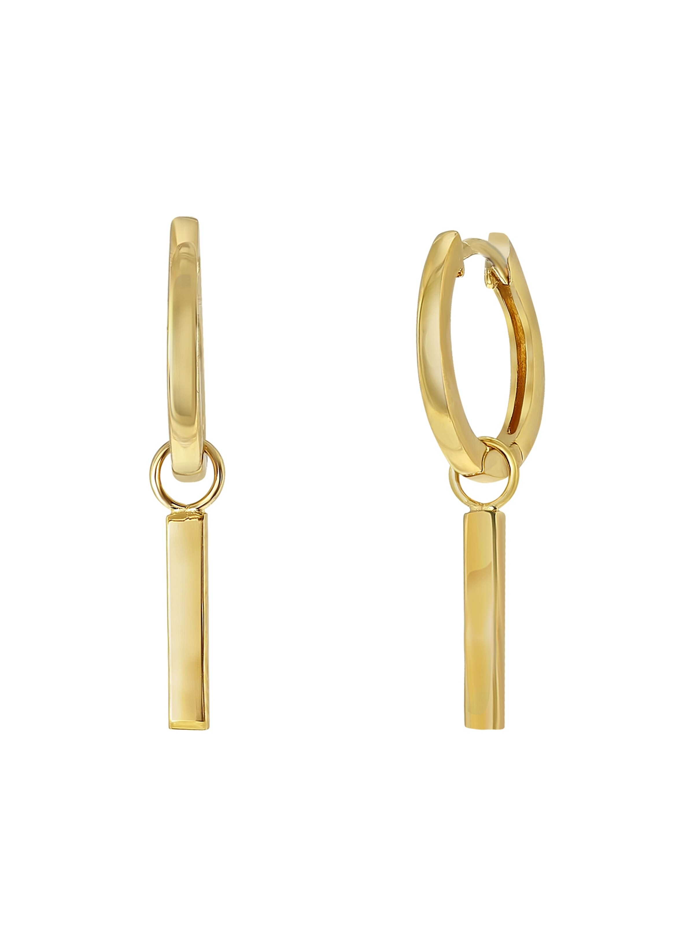 Boucles d'oreilles Lucardi en or : devant