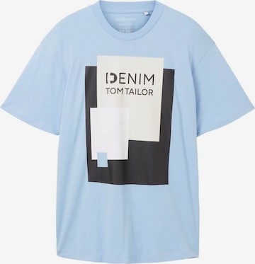 T-Shirt TOM TAILOR DENIM en bleu : devant