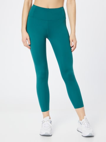 Girlfriend Collective Skinny Workout Pants in Green: front