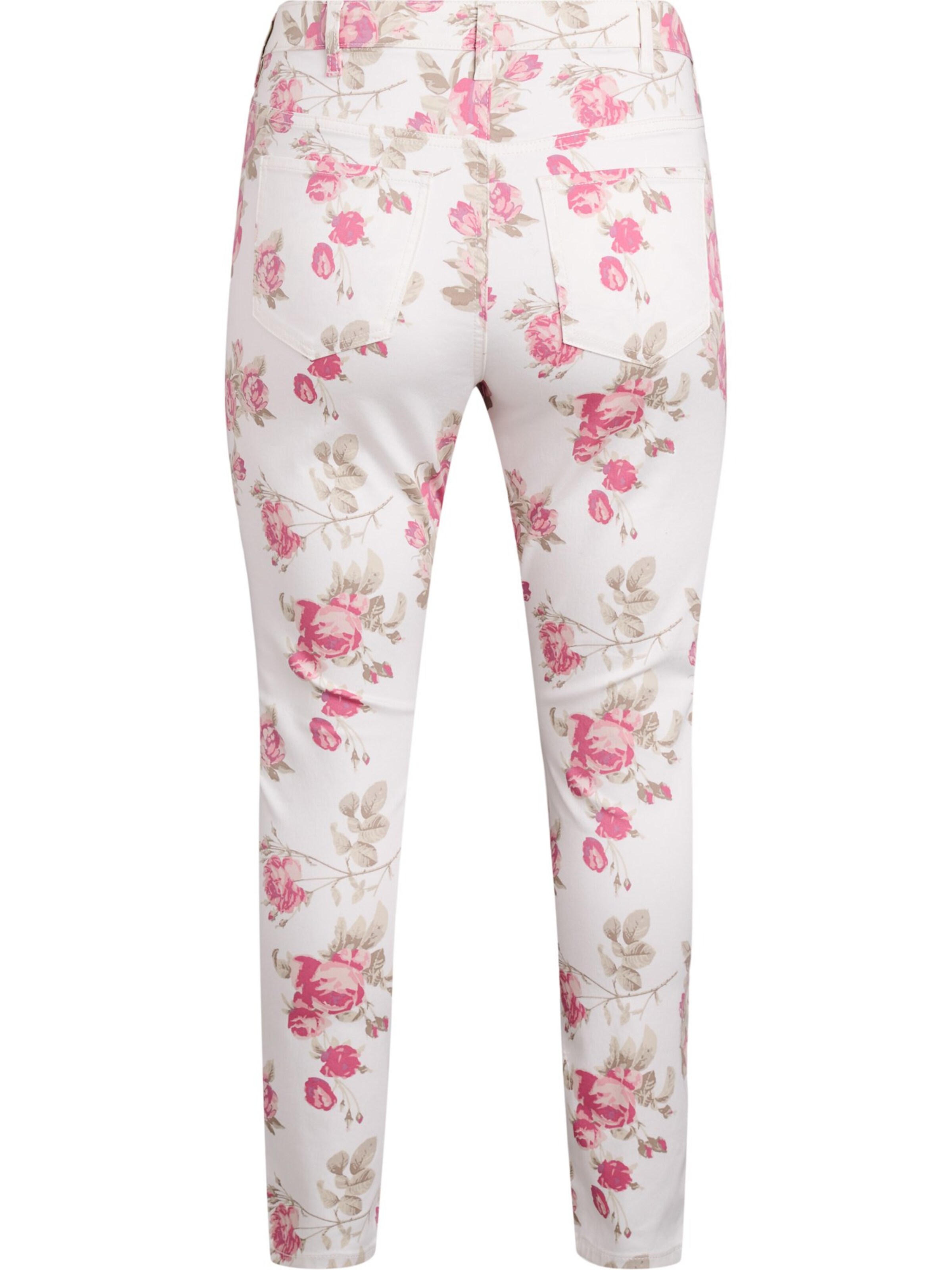 Zizzi Slimfit Jeans 'AMY' in Wit