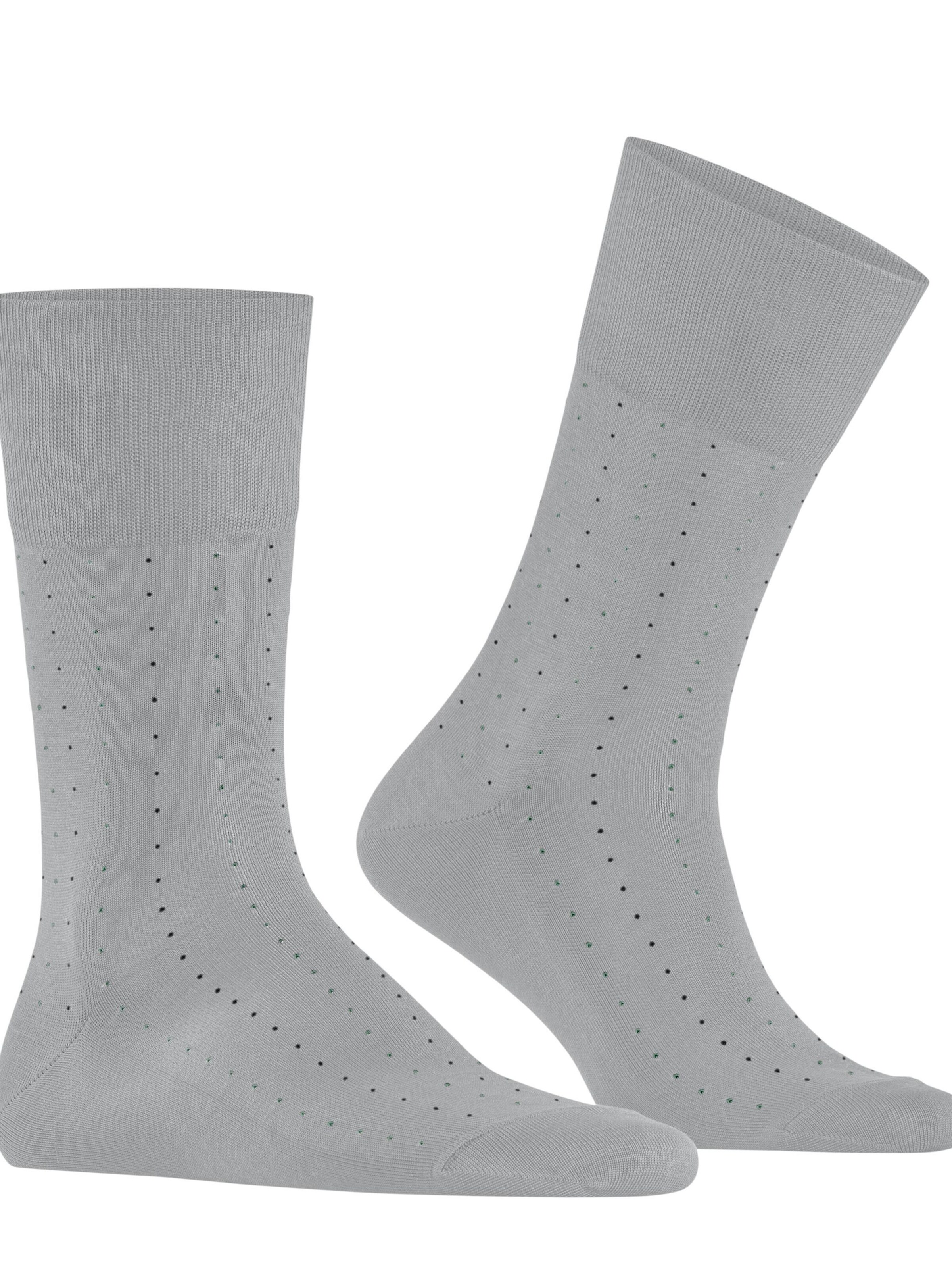 FALKE Socks 'Tiago Dotted Line' in Silver