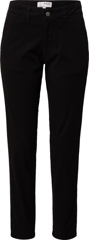 SELECTED FEMME Regular Chinohose 'SLFMILEY' in Schwarz SELECTED FEMME Regular Chinohose 'SLFMILEY' in Schwarz