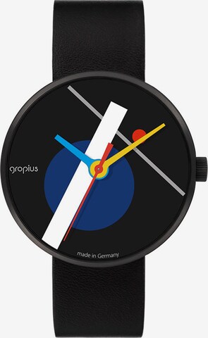 WALTER GROPIUS Analog Watch in Black: front