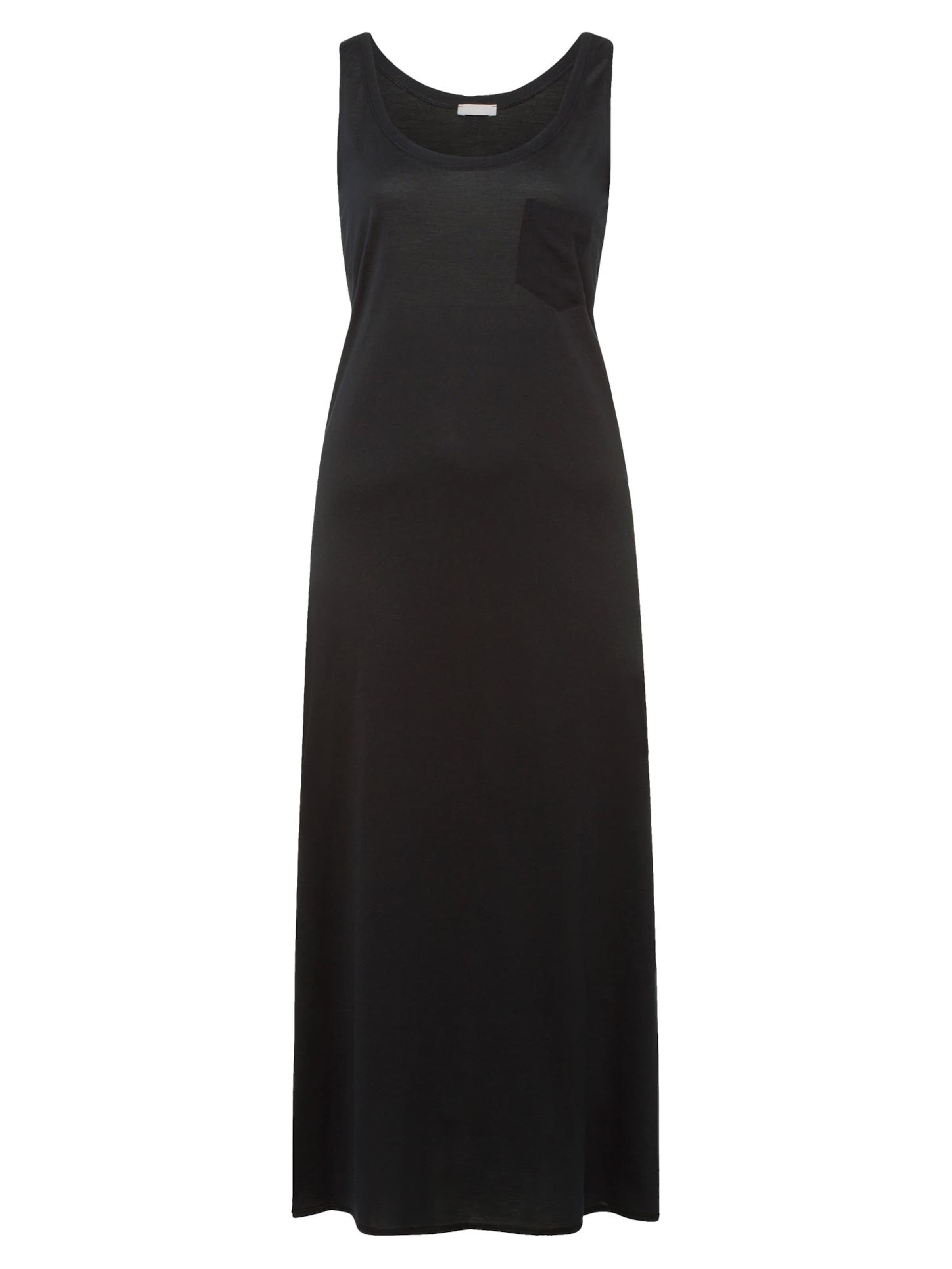 Hanro Nachthemd 'Cotton Deluxe'‌‌‌‌‌‌‌‌‌‌ in Schwarz: Vorderseite