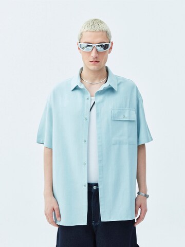 Comfort fit Camicia 'Arlington' di VAMOS CLO in blu: frontale
