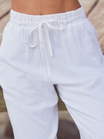 Wide Leg Pantalon Next en blanc