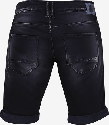 Le Temps Des Cerises Regular Jeansshorts JOGG LO mit gekrempeltem Saum in Schwarz