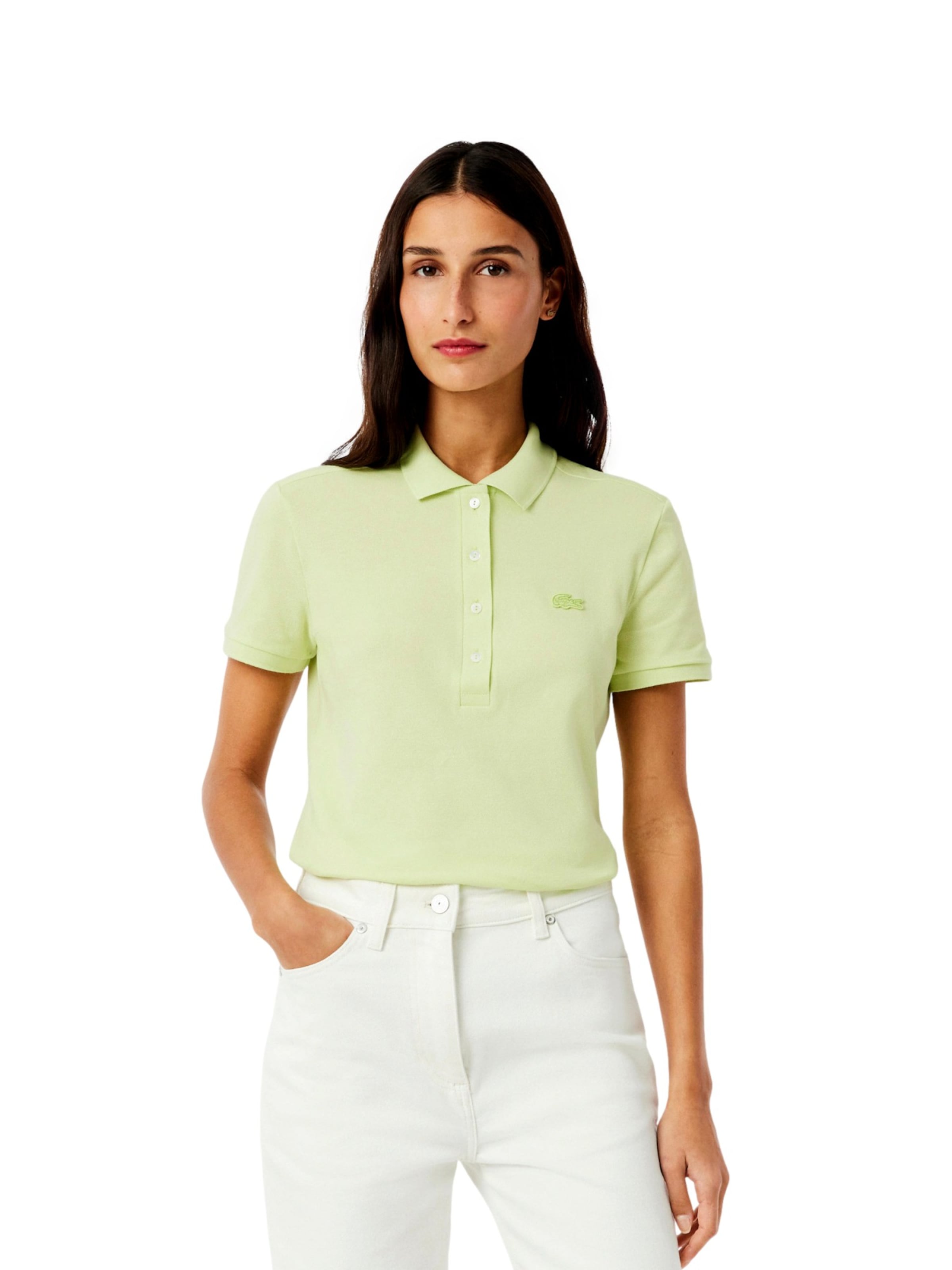T-shirt LACOSTE en vert : devant