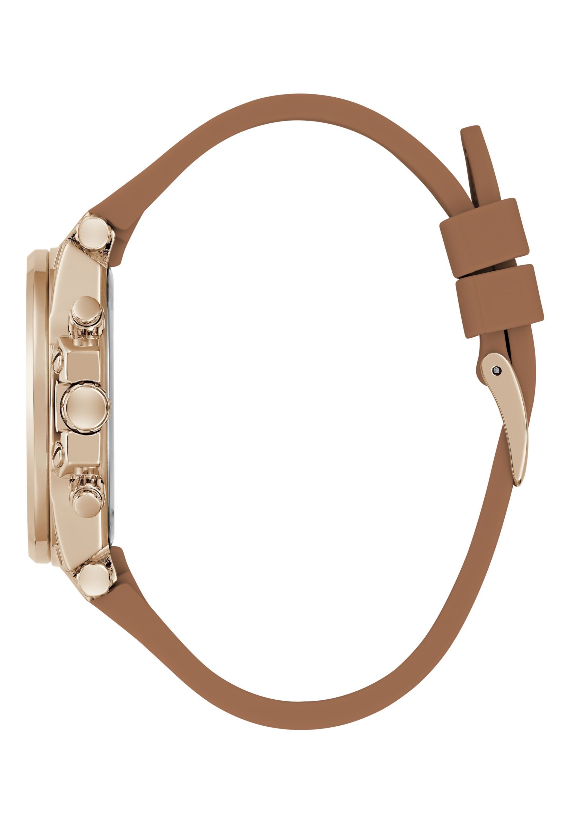 GUESS Analoog horloge 'Charisma' in Bruin