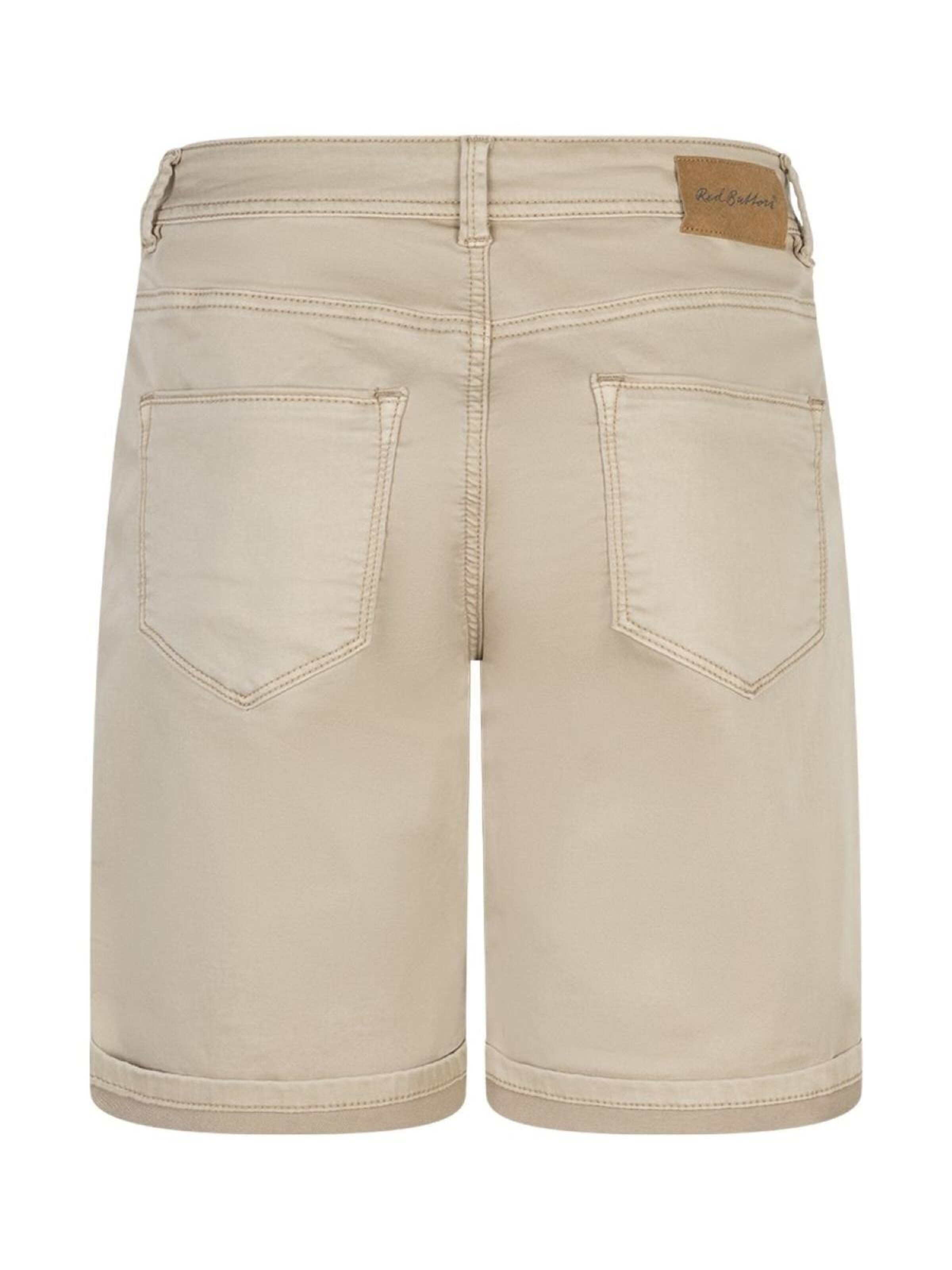 Red Button Regular Pants 'Red Button relax short pebble' in Beige