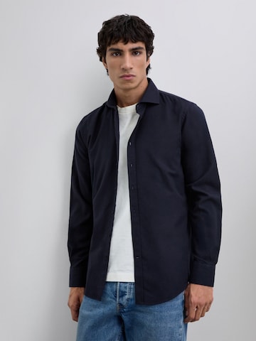 Scalpers Comfort Fit Hemd in Blau