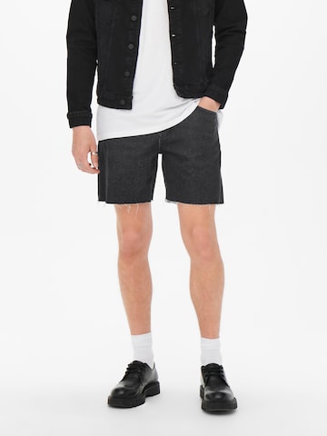 Only & Sons Loosefit Shorts 'Avi' in Schwarz: predná strana