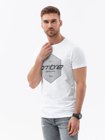 T-Shirt 'S1753' Ombre en blanc