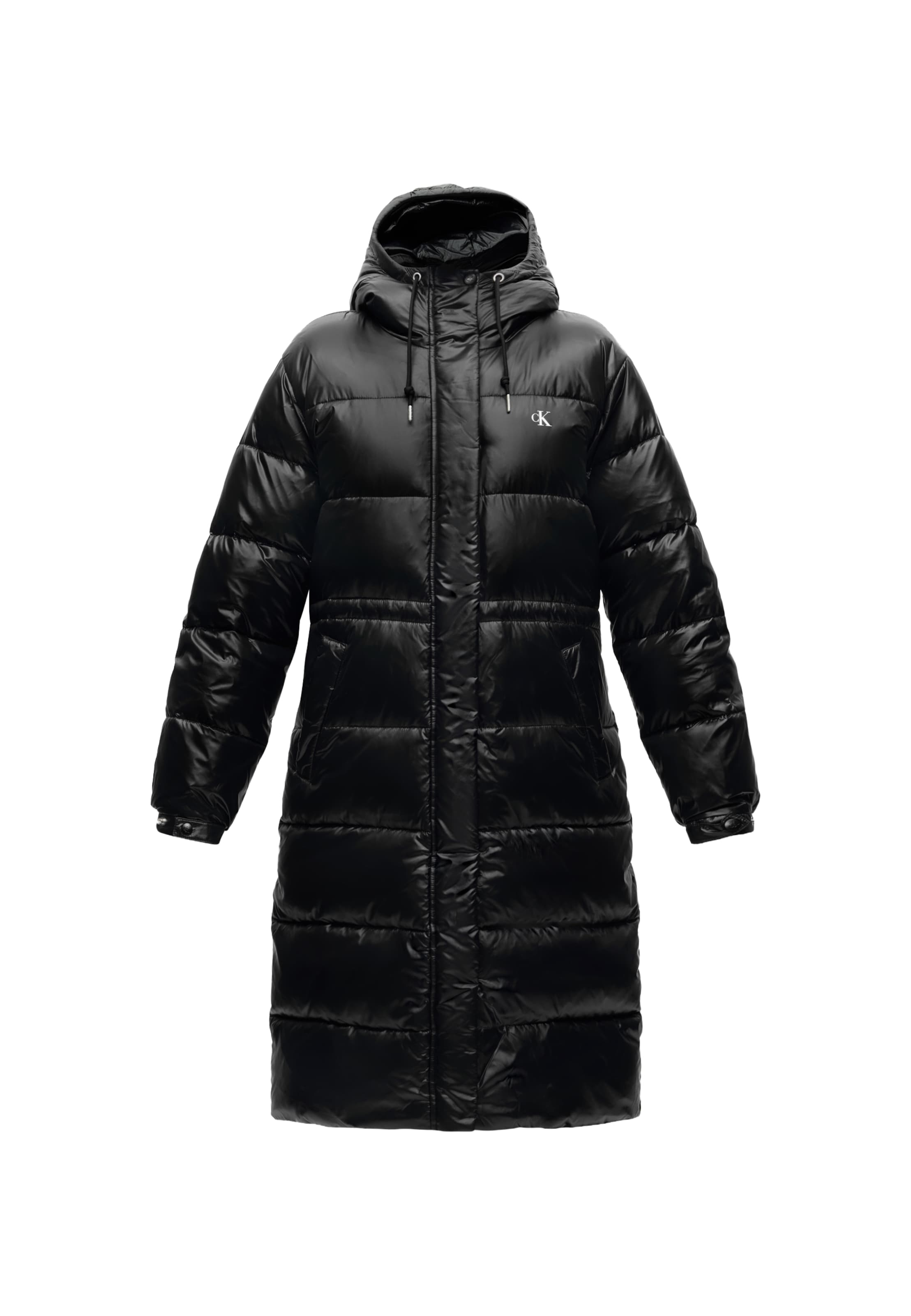 Calvin Klein Jeans Wintermantel in Zwart: voorkant
