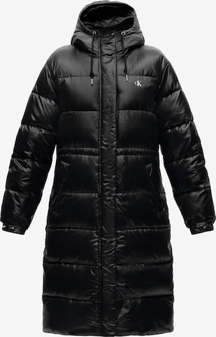 Calvin Klein Jeans Wintermantel in Zwart: voorkant