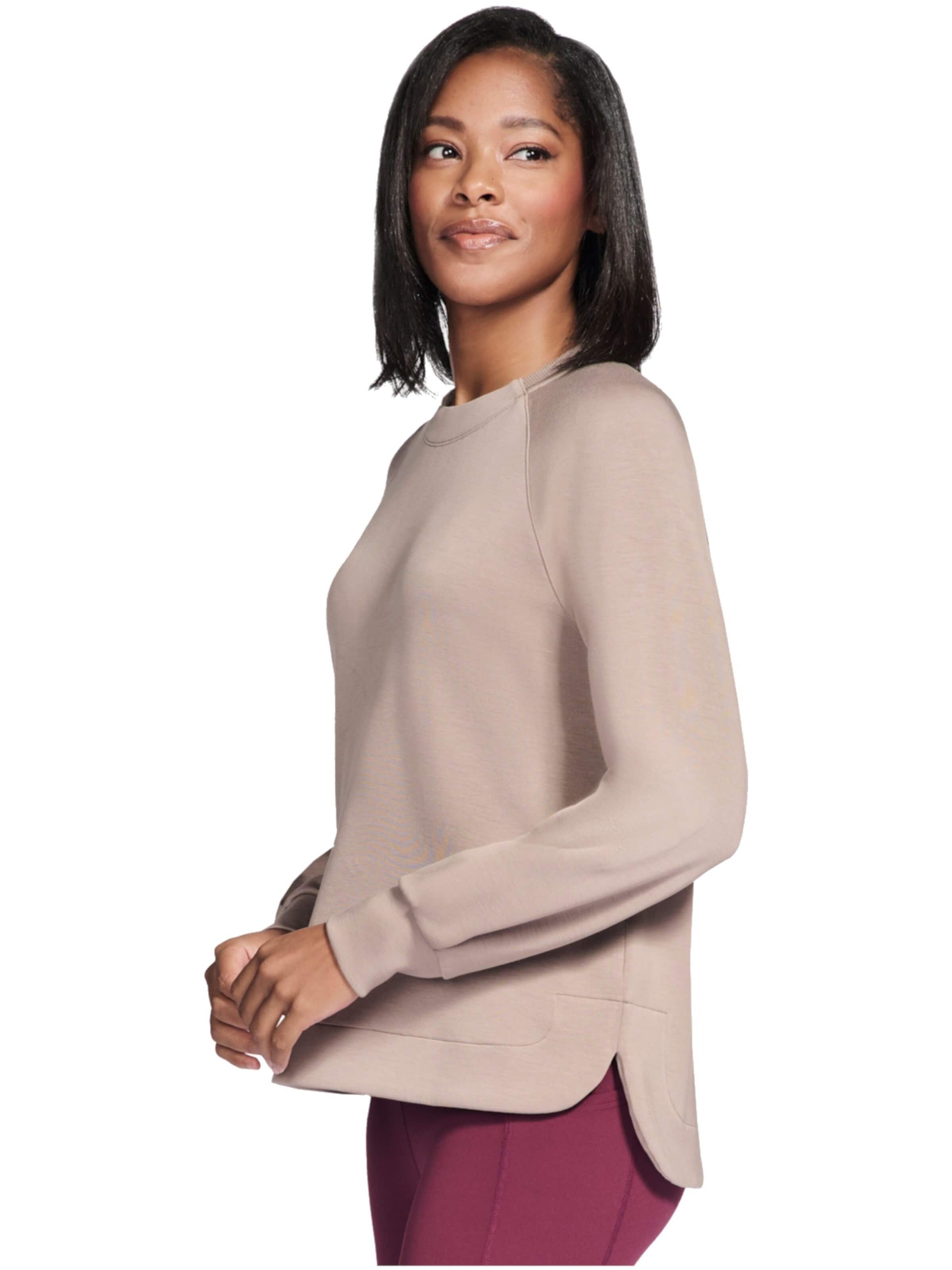 SKECHERS Sweatshirt 'Skechers Skechluxe Elevate Crewneck' in Beige