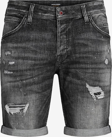 JACK & JONES Slimfit Jeans 'Rick Fox' in Zwart: voorkant