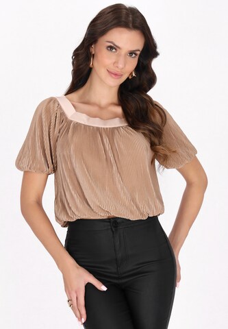 faina - Blusa en beige: frente