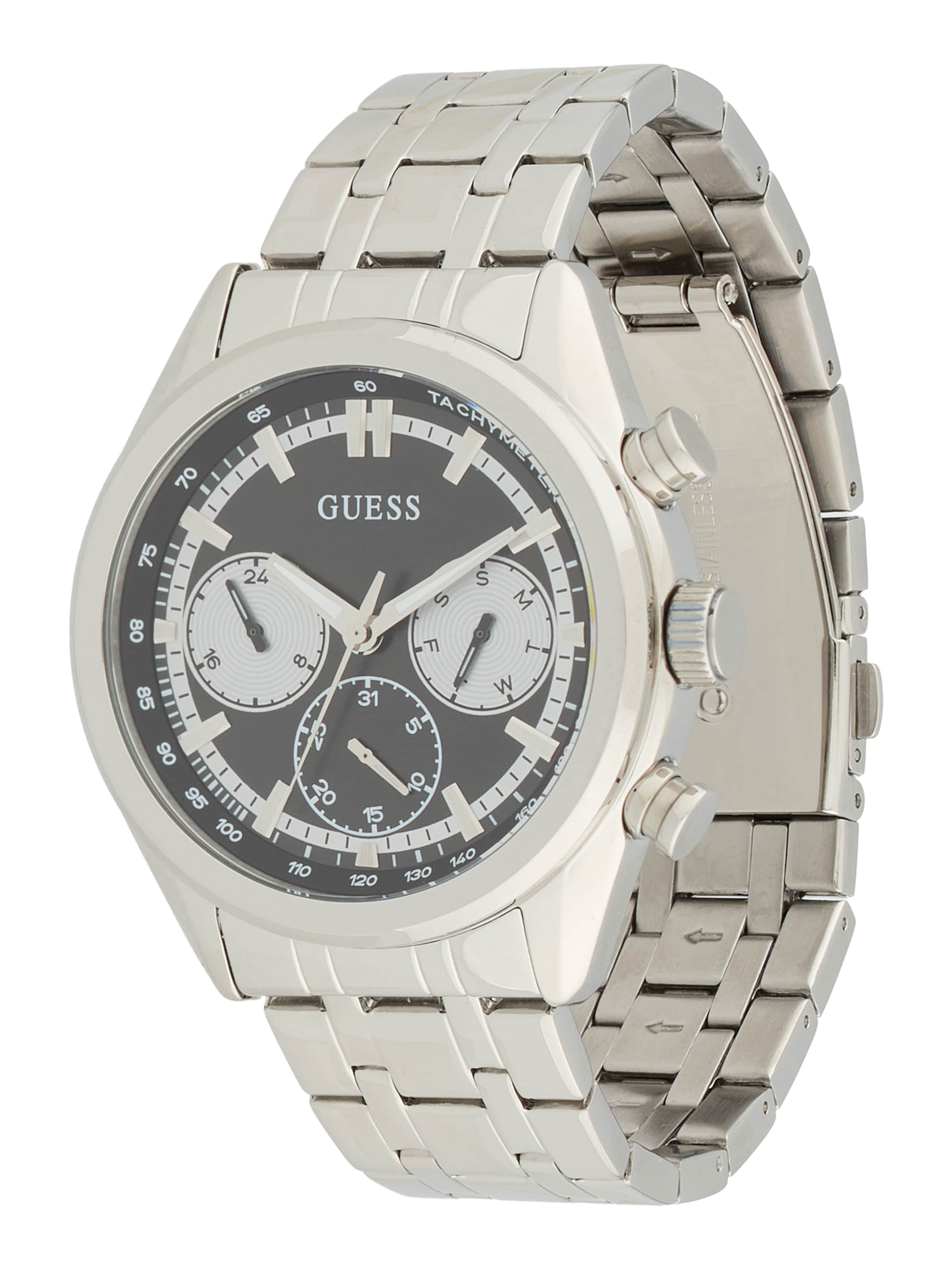 GUESS - Relógios analógicos 'Dawson' em prata: frente