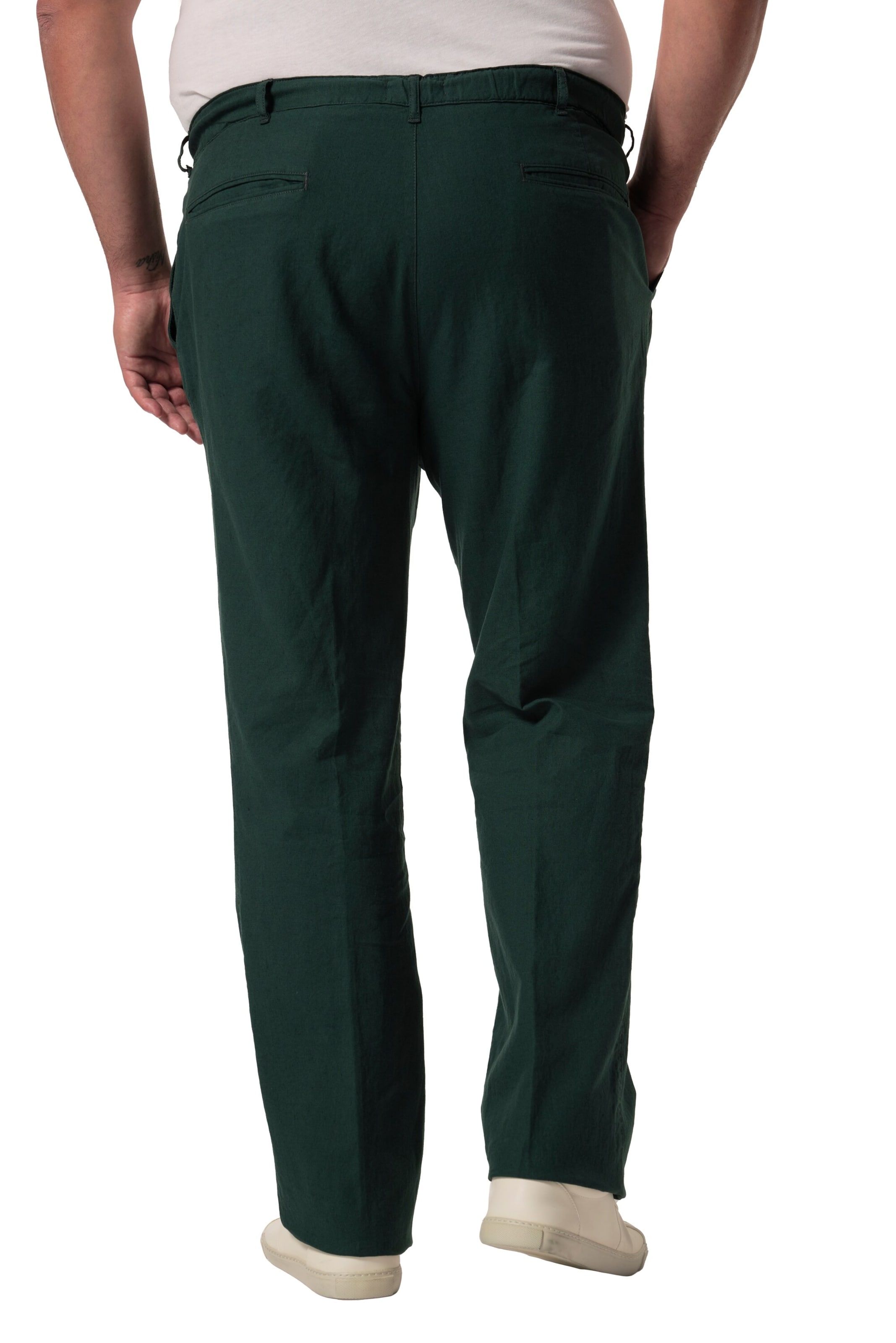 Men Plus Regular Pants in Green