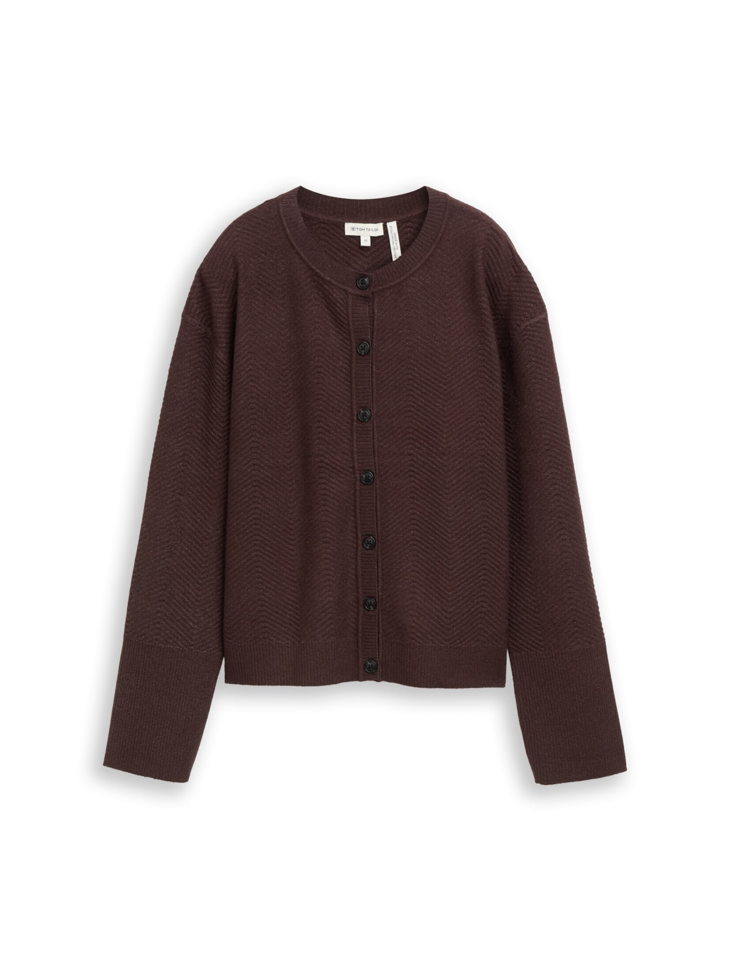 Cardigan TOM TAILOR en marron : devant