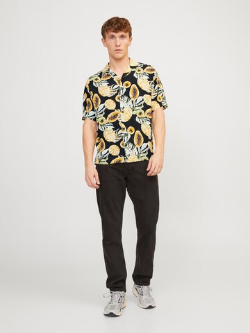 JACK & JONES Comfort fit Overhemd 'JORLuke Tampa' in Zwart