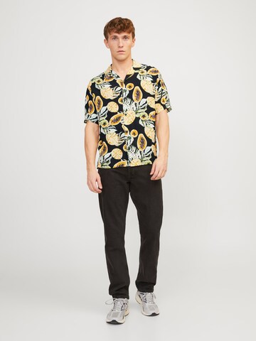 JACK & JONES - Comfort Fit Camisa 'Luke Tampa' em preto