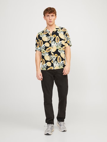 juoda JACK & JONES Patogus modelis Marškiniai 'Luke Tampa'