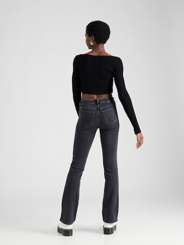 WRANGLER Bootcut Jeans i svart