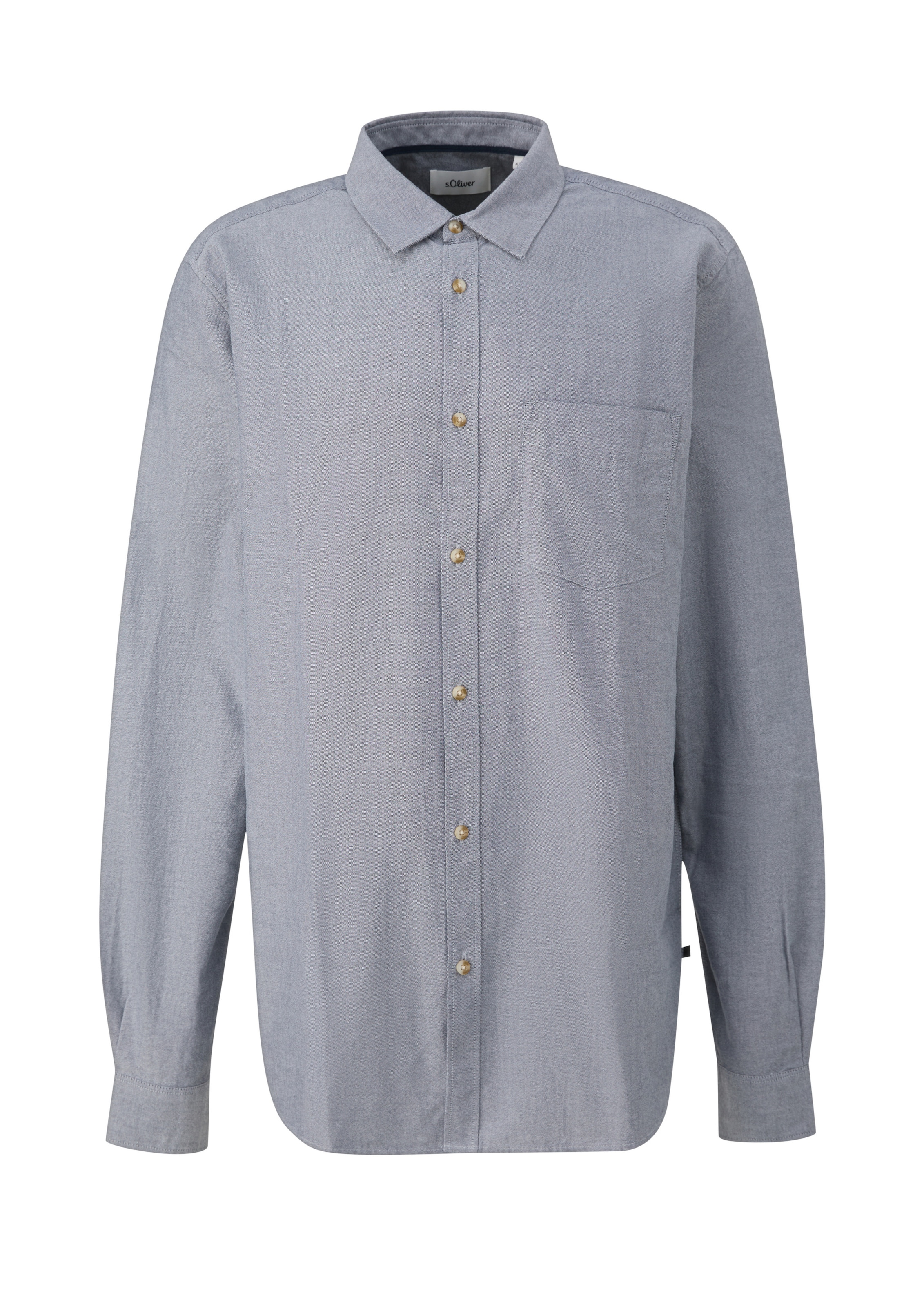 s.Oliver Men Big Sizes Regular Fit Hemd in Blau: Vorderseite