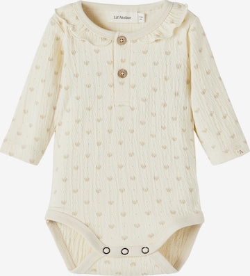 Lil ' Atelier Kids Rompertje/body 'Dida' in Beige: voorkant