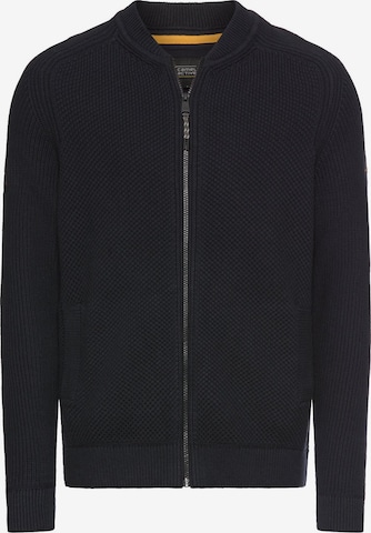 CAMEL ACTIVE Stickjacke mit Bomberkragen in Blau: Vorderseite