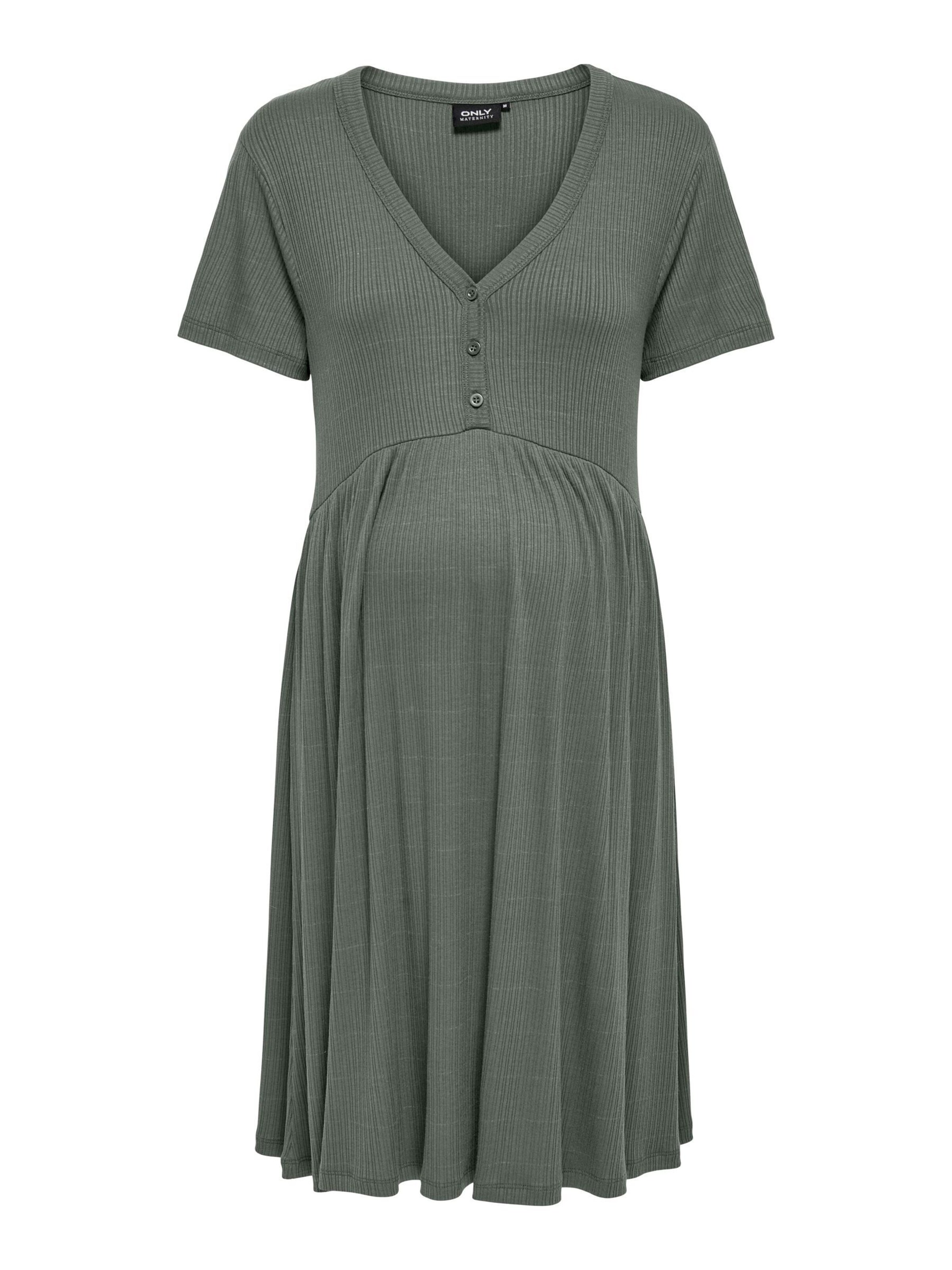 Only Maternity Jurk 'OLMCAMONI' in Groen