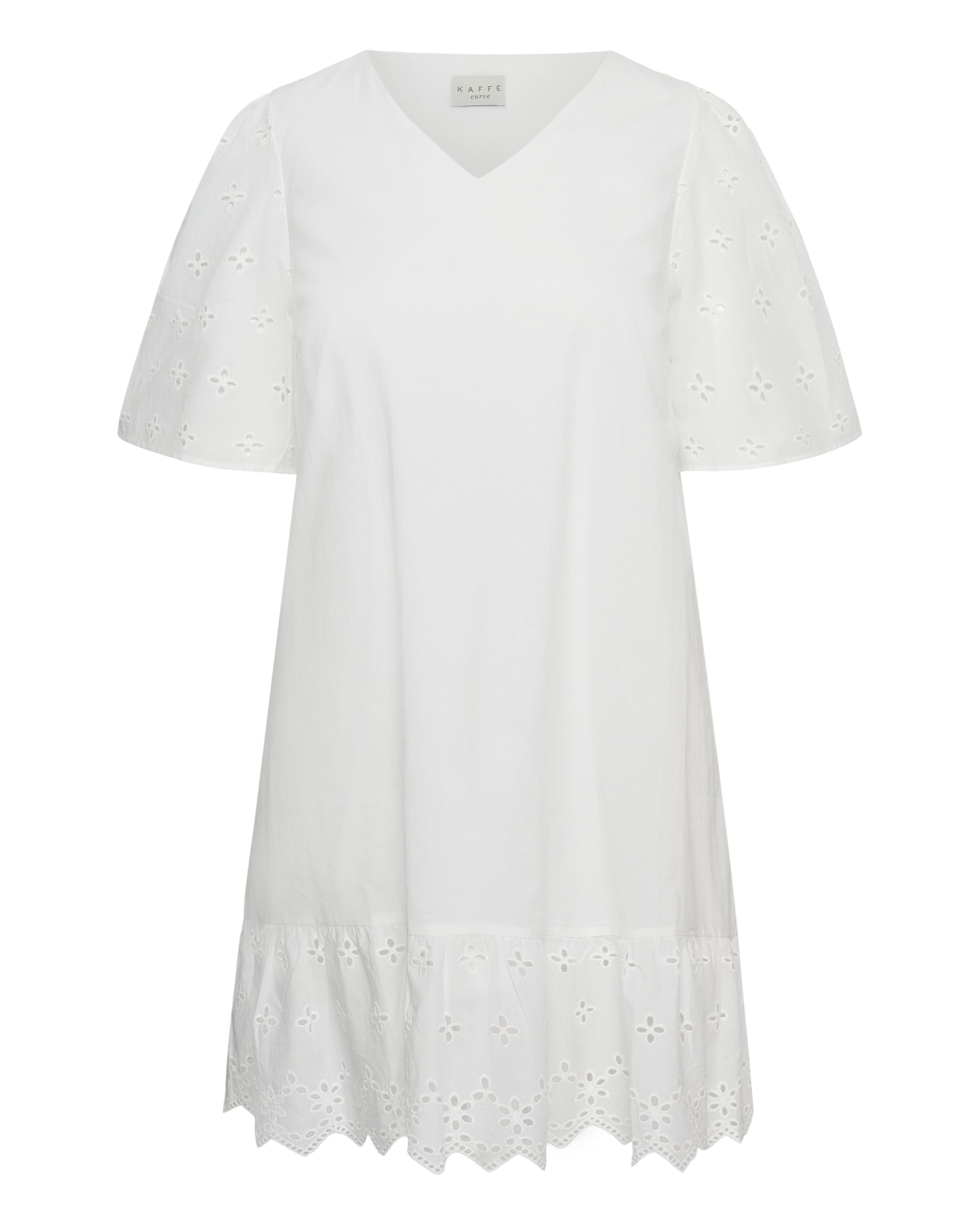 KAFFE CURVE Kleid 'KCmally' in Weiß: Vorderseite