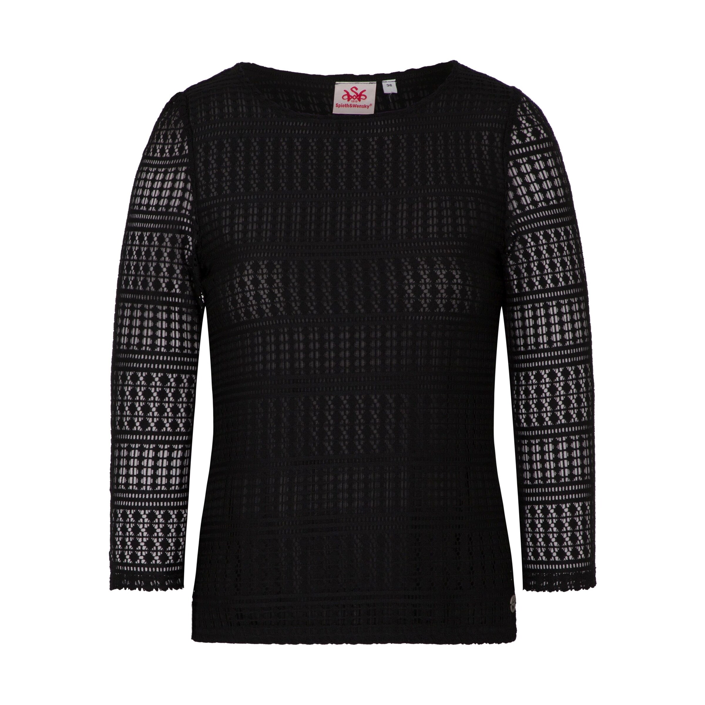 Blouse folklorique 'Edmea' SPIETH & WENSKY en noir : devant