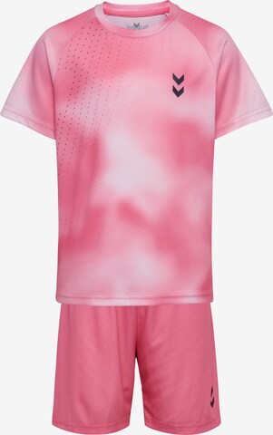 Coupe regular Survêtement Hummel en rose : devant
