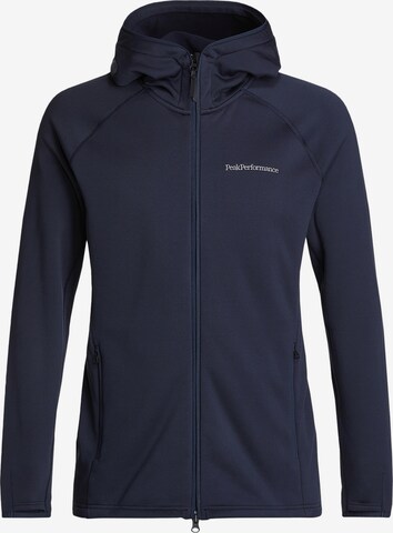 PEAK PERFORMANCE Fleece Jacket in Blue: front